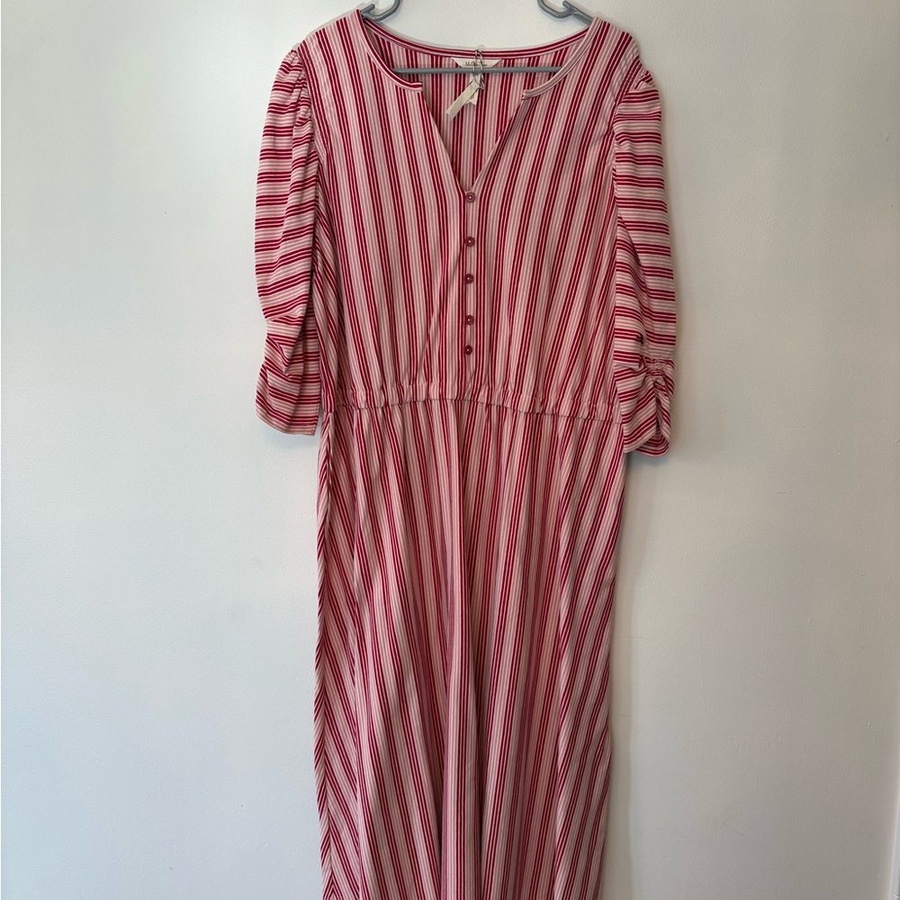 Matilda Jane Red and White Striped Maxi Dress